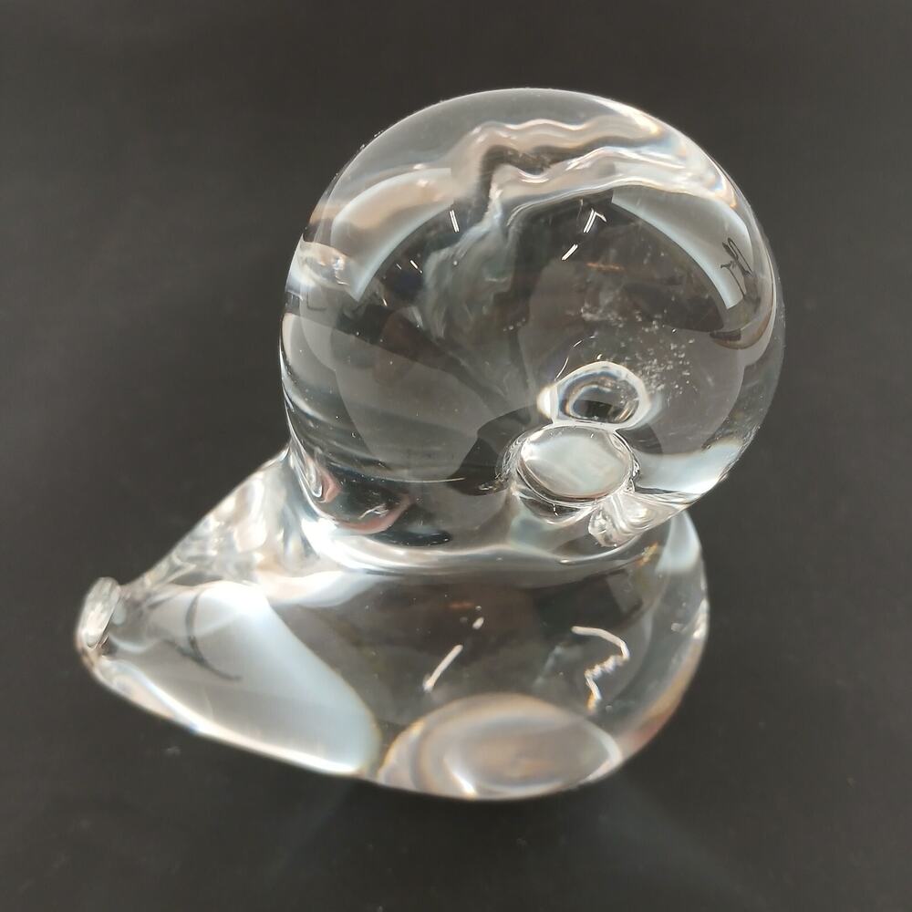 Konstglas Ronneby FM Glass Bird Sweden Art Swedish Clear Figurine Paperweight